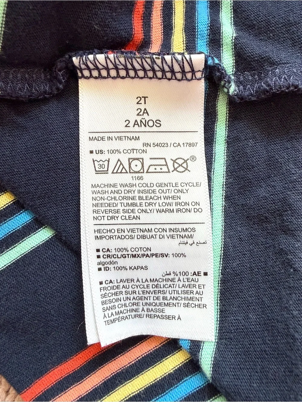 Old Navy Toddler Girls Rainbow Stripe Dress Size 2T